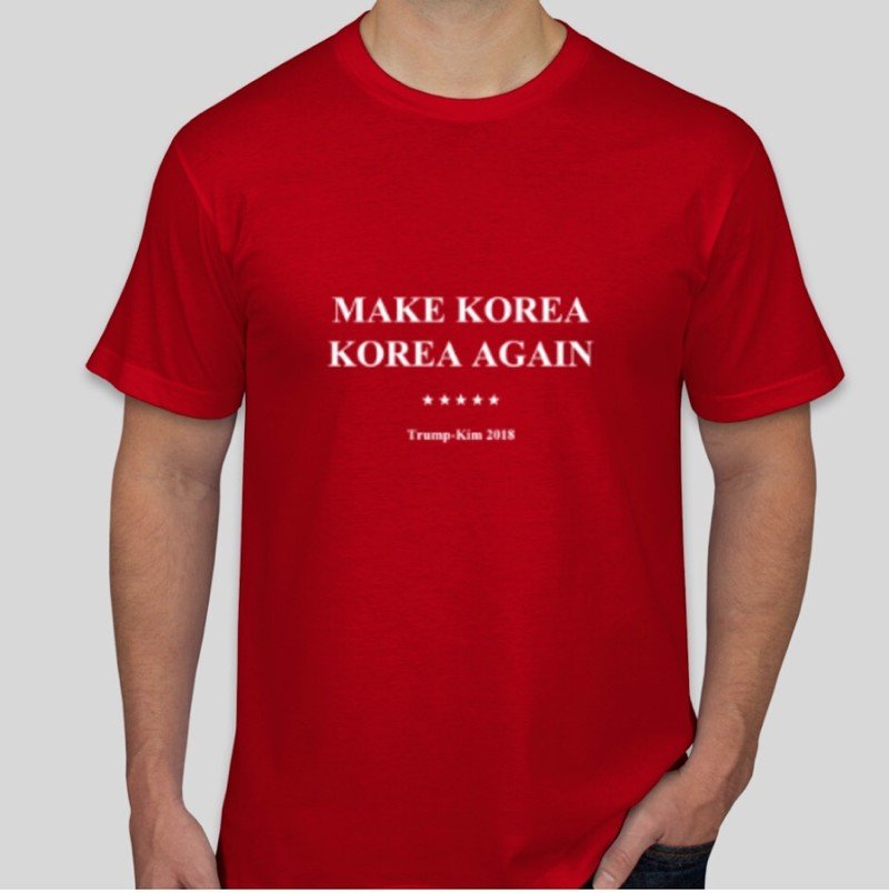 Tee-shirt "Make Korea Korea Again" conçu par trois étudiants singapouriens. ©Yun Qing Chew
