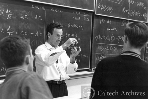 Richard Feynman, physicien américain, lauréat du Prix Nobel en 1965. ©Caltech Archives